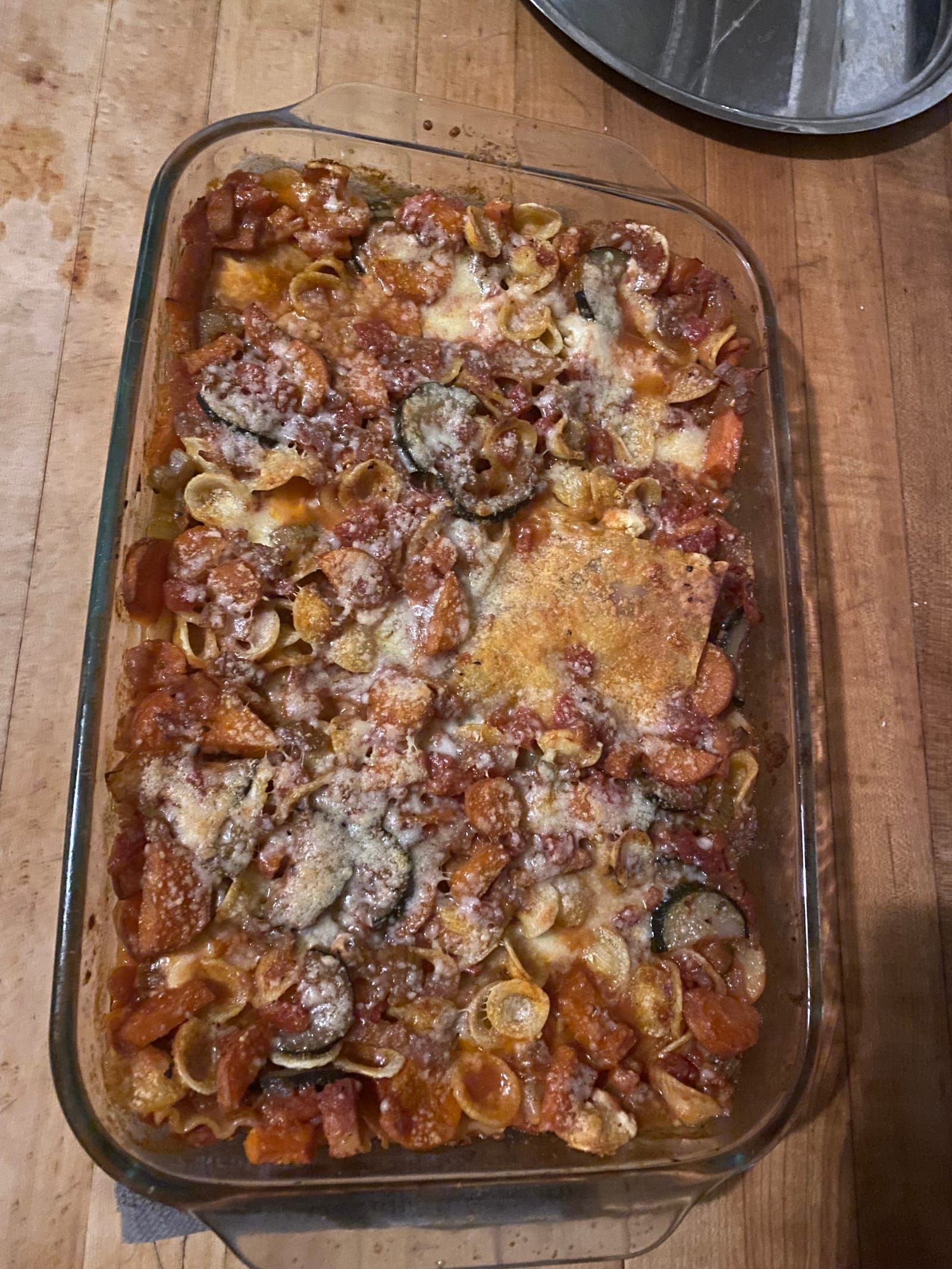 Sausage and Mushroom Orecchiette Casserole